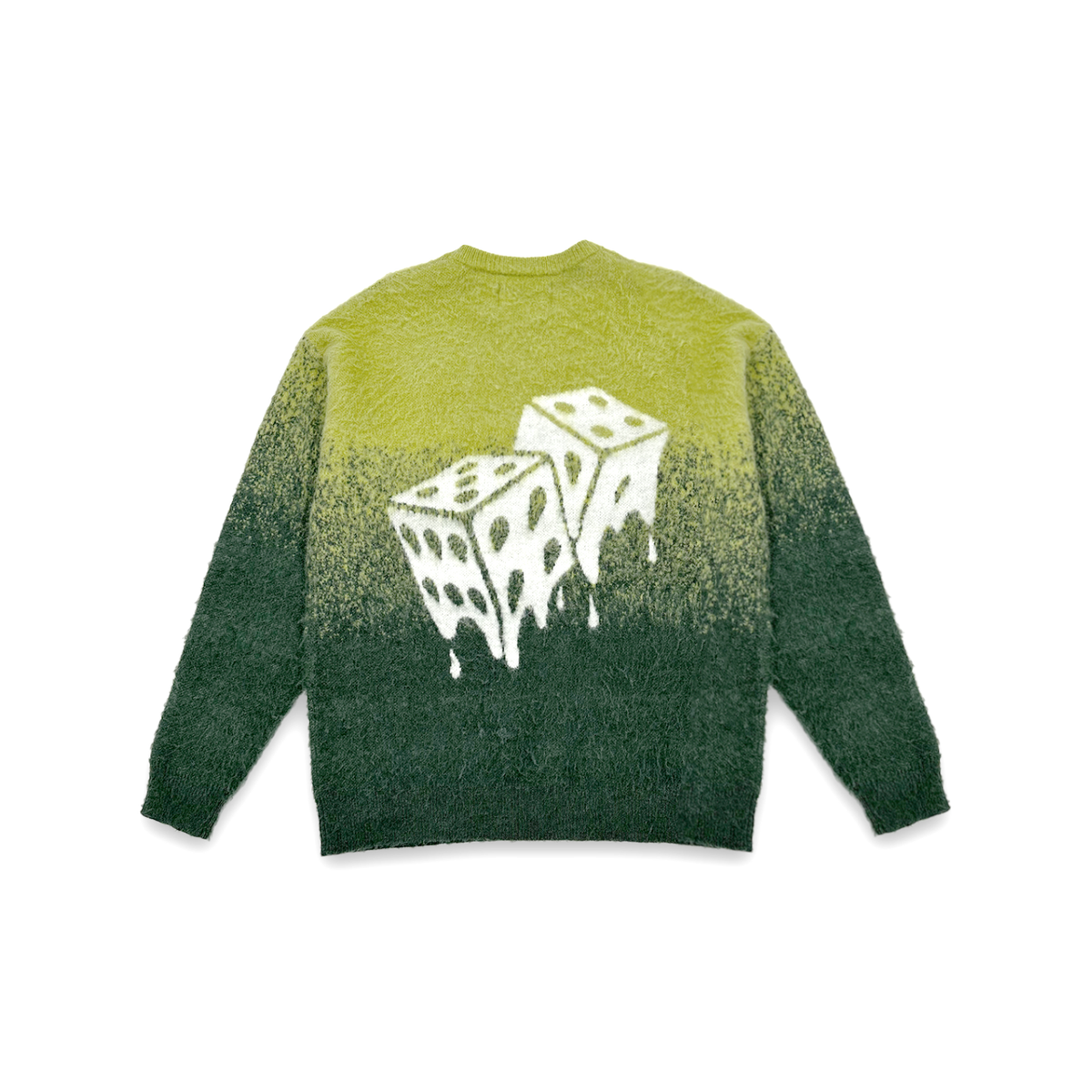 BY APPT ONLY GRADIENT GREEN MOHAIR SWEATER