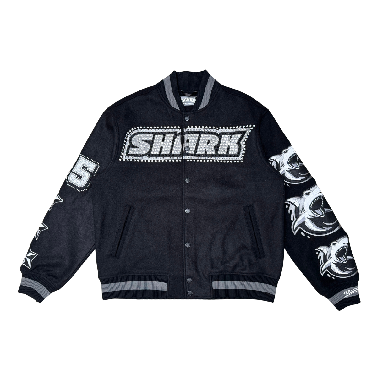 Vicious Varsity Wool Body + PU Sleeve Jacket