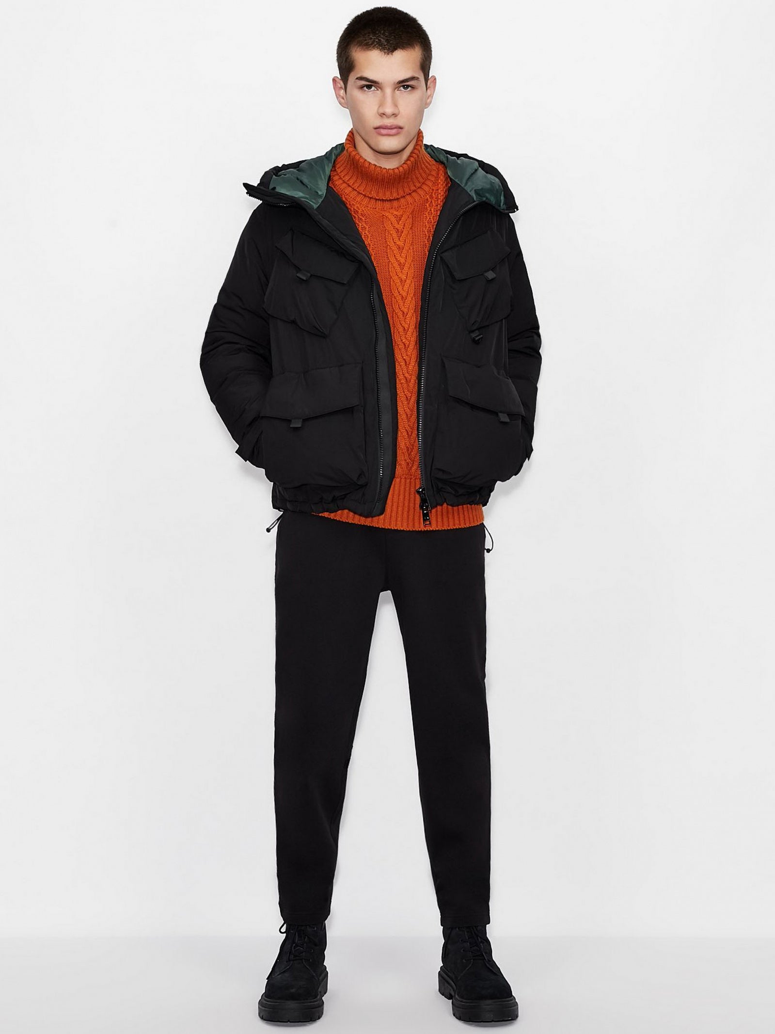 armani exchange black pants