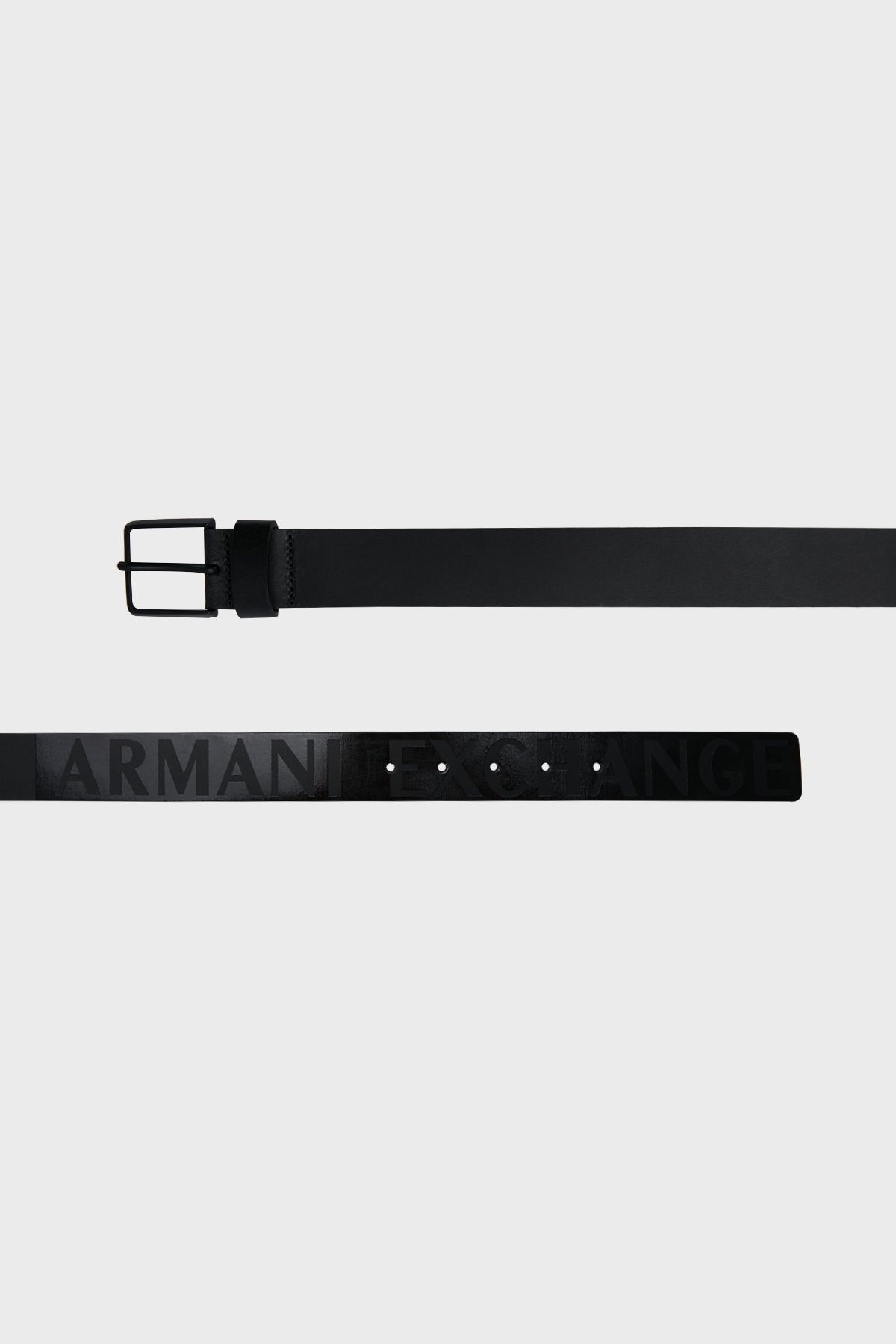 Armani Exchange Black Leather Belts