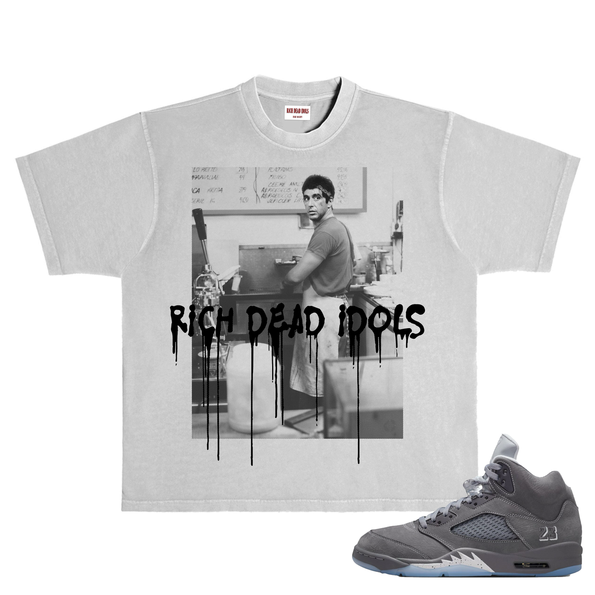 RICH IDOLS “DON’T FORGET” GRAY TEE