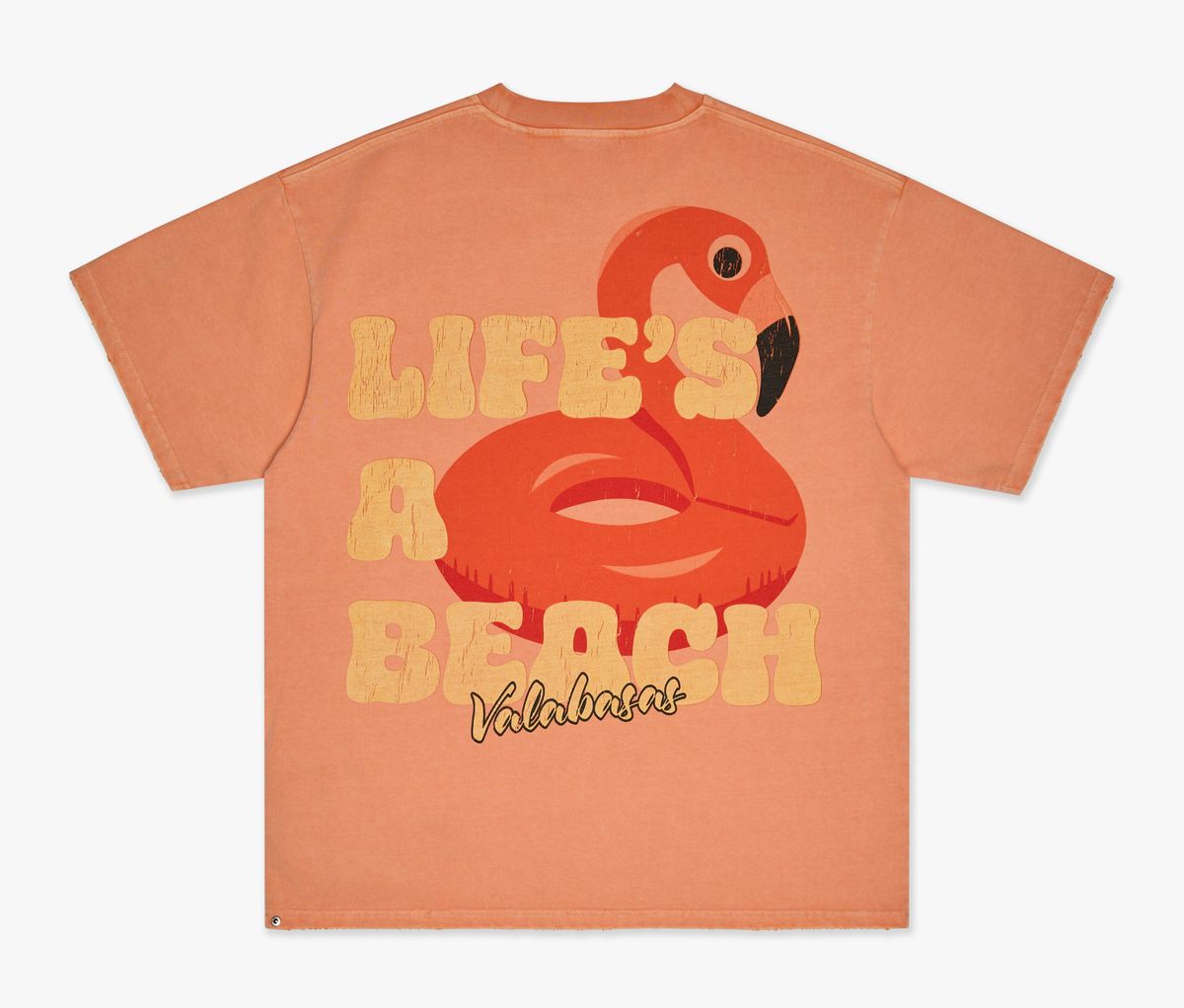VALABASAS "LIFES A BEACH" TEE (PEACH)