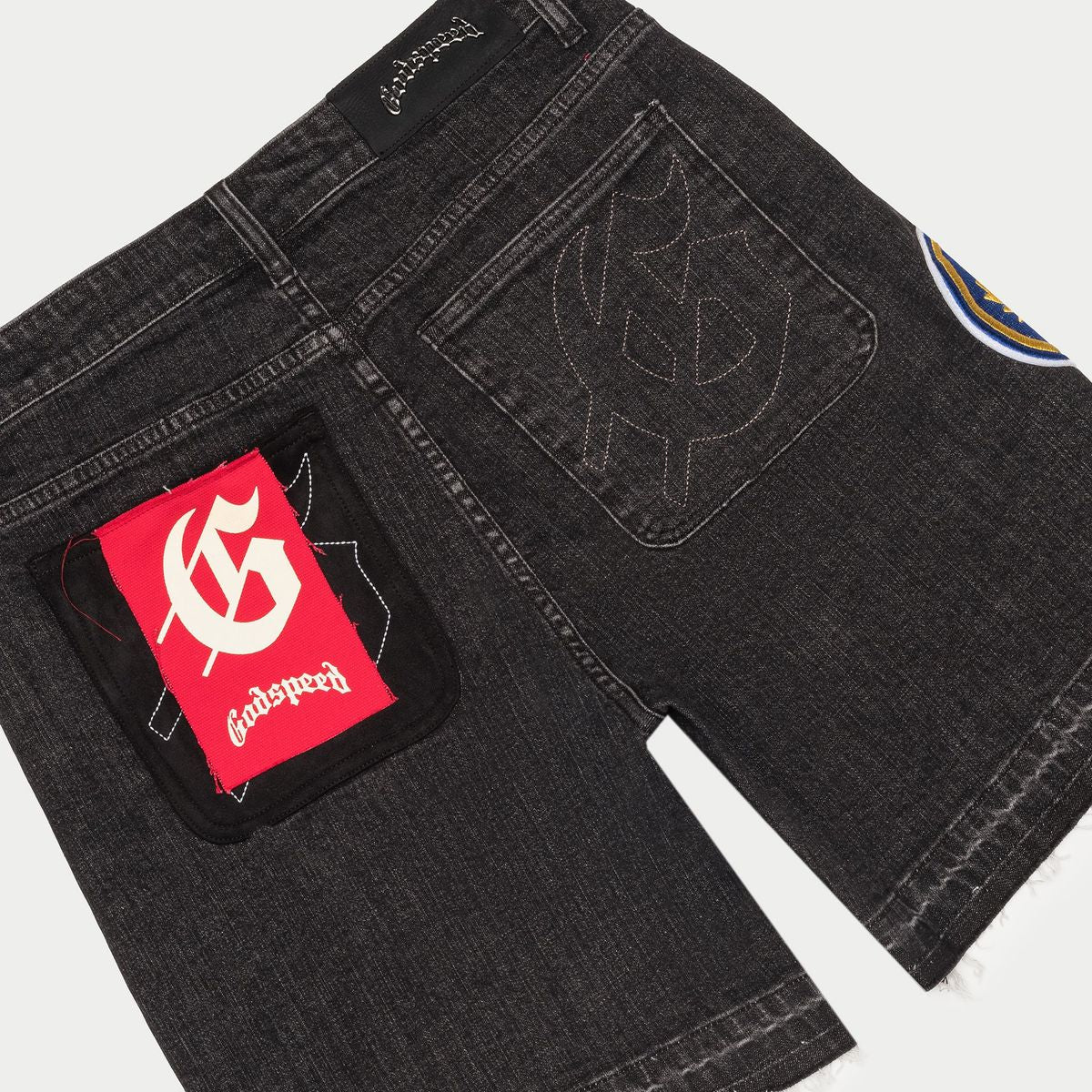 Godspeed Patchwork Denim Shorts V2 (Bl