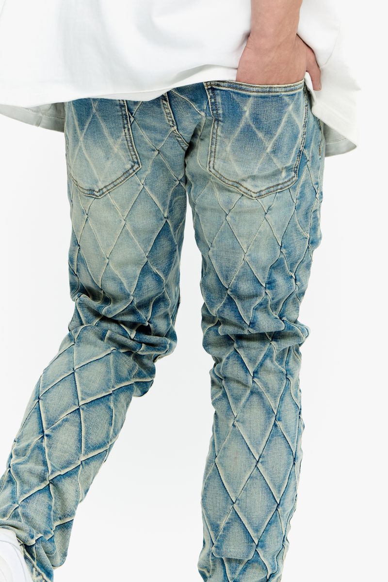 VALABASES Pop Stacked Jean Dark Vintage Blue (VLBS-VJ2-1025)