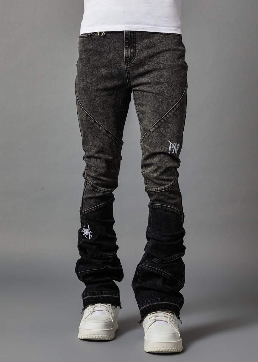 Pain Grey Fade Stacked Denim