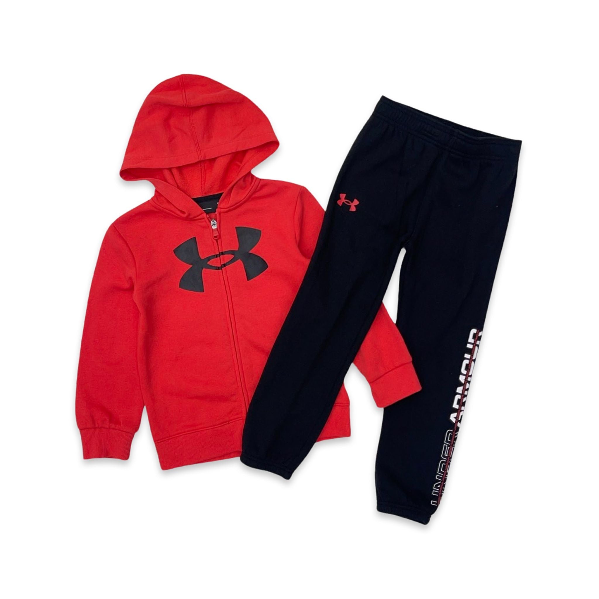 Under armour Red Black Zipper Kids Jogging set