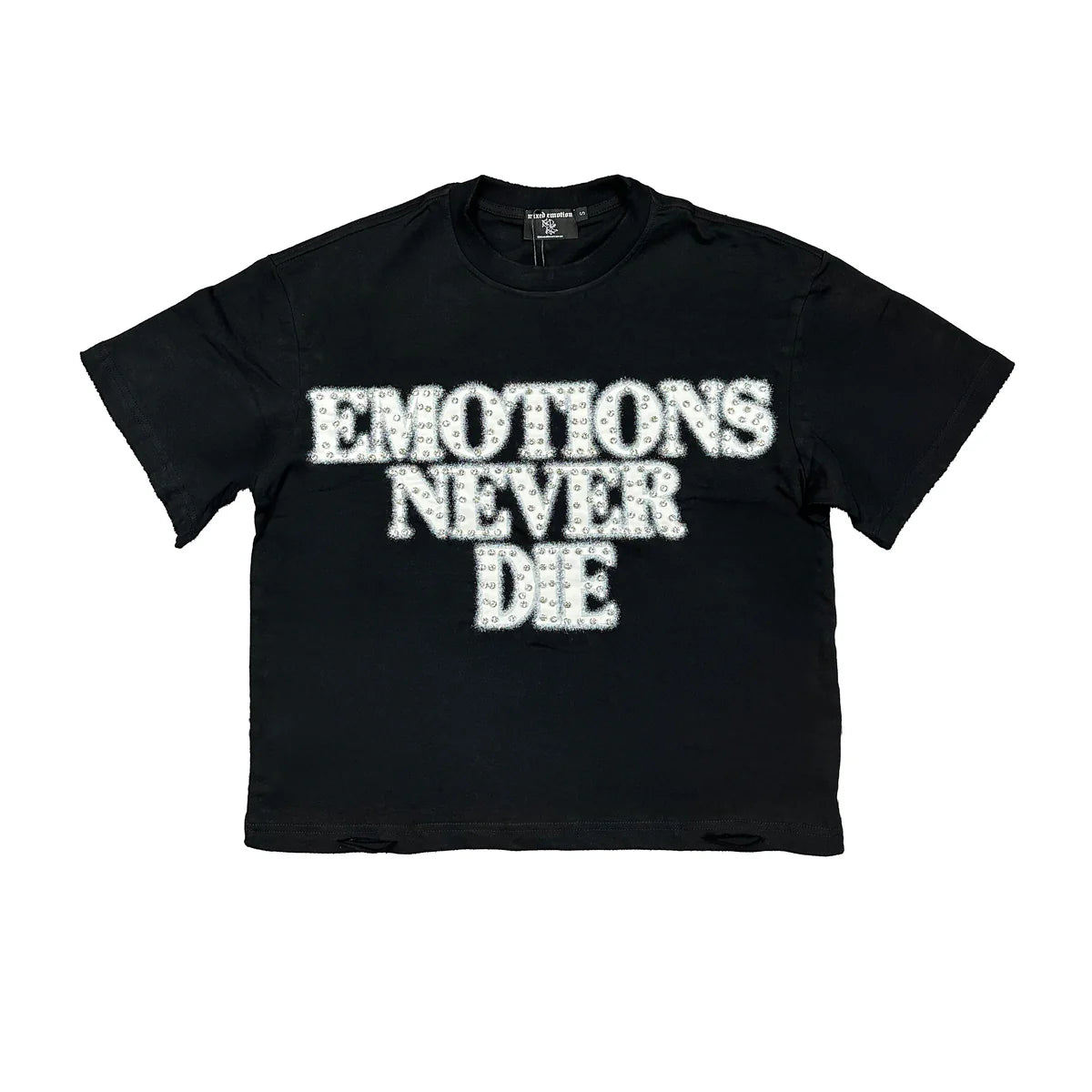 Mixed emotions Black ‘End’ Rhinestone Tee