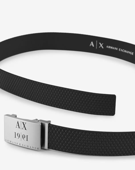 ARMANI EXCHANGE
Textured Genuine Black Leather Belt
