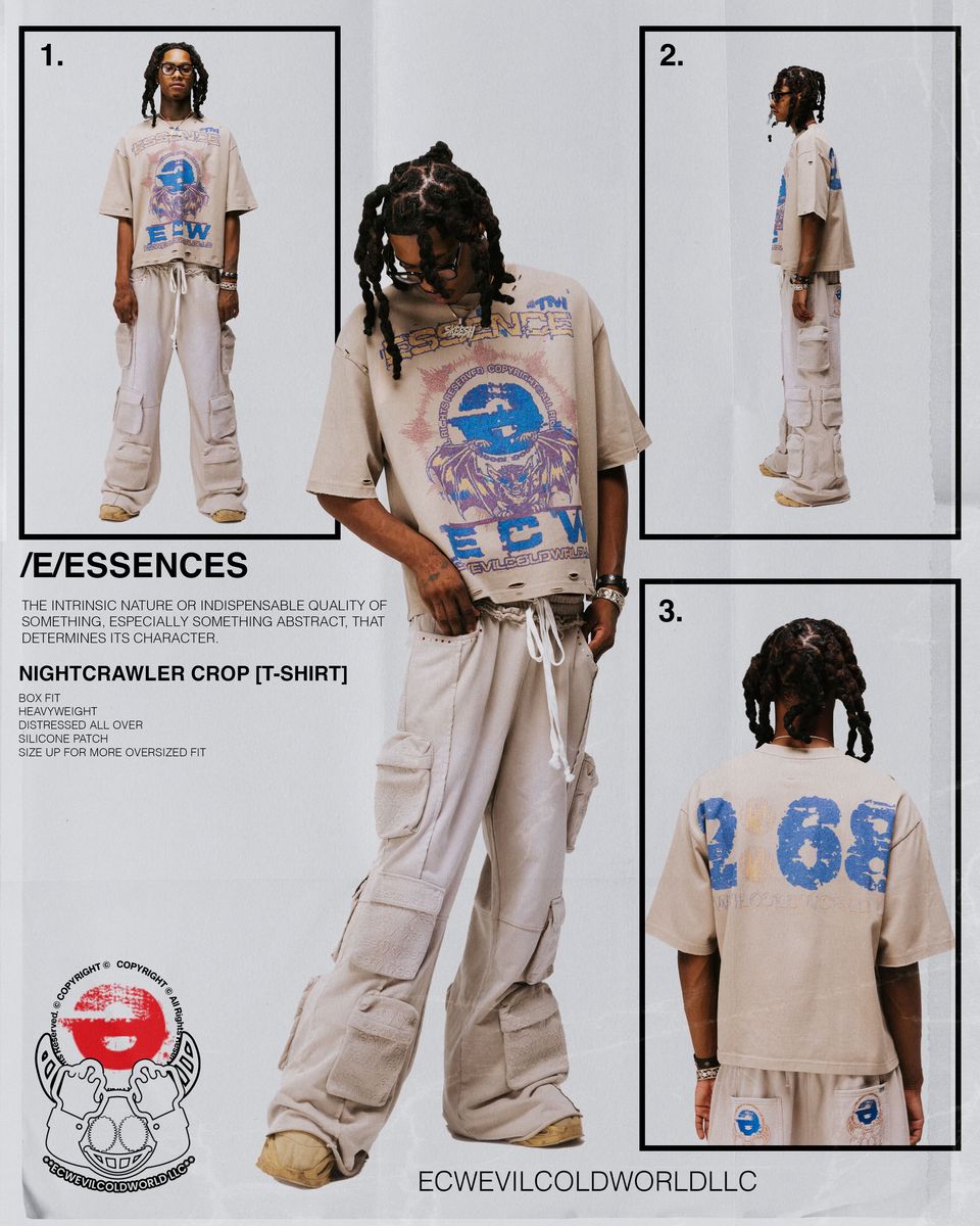 ESSENCE - NIGHT CRAWLER CROP T-SHIRT