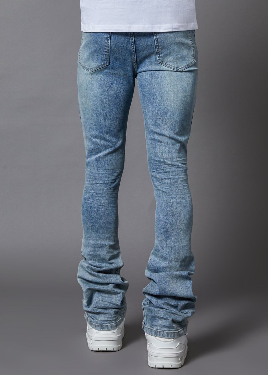 Pain Stone Blue Stacked Denim