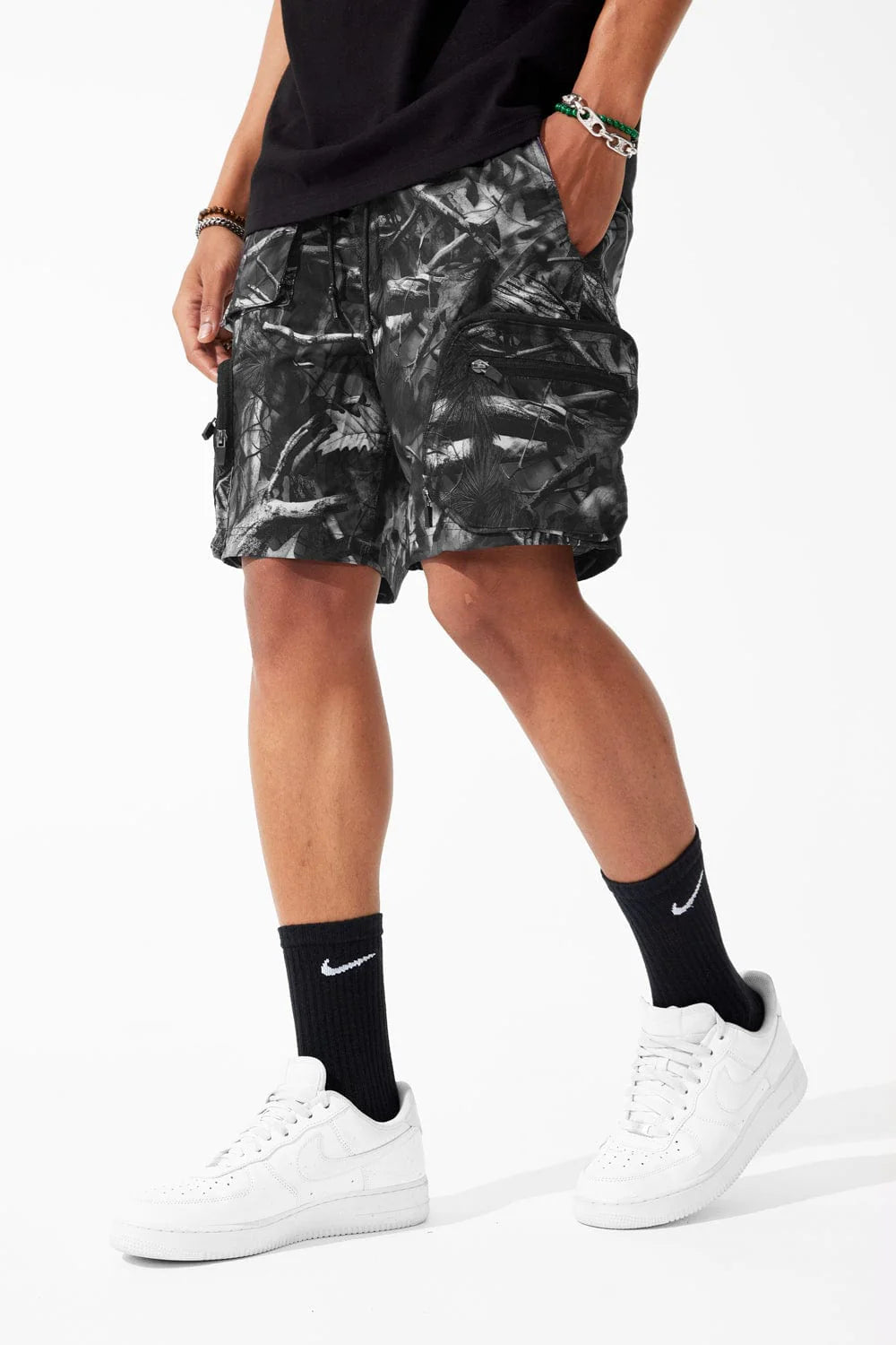 ALTITUDE CARGO SHORTS REAL TREE BLACK