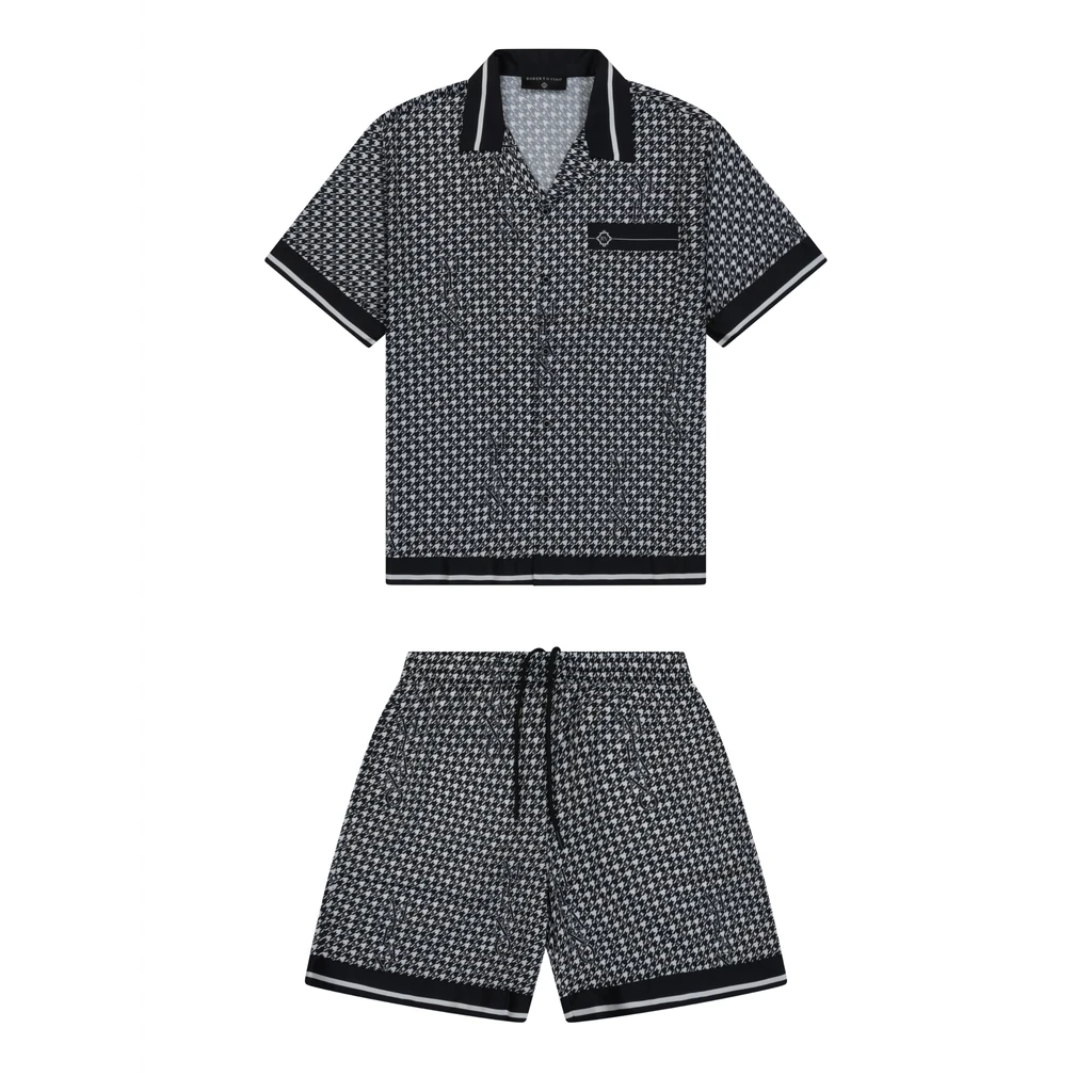 RV Black White Logo Cabana Set