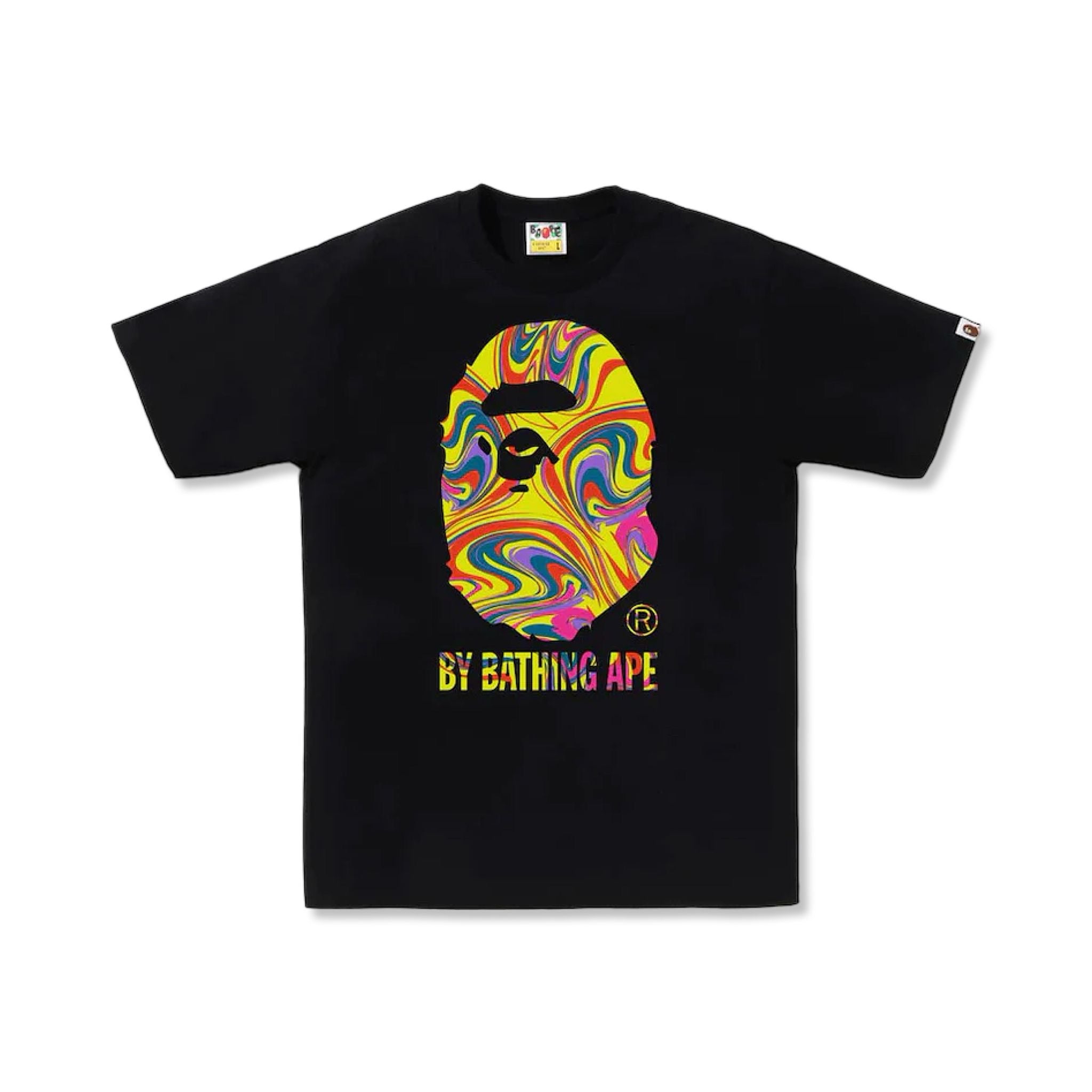 A BATHING APE Bape Marbling Tee - Black