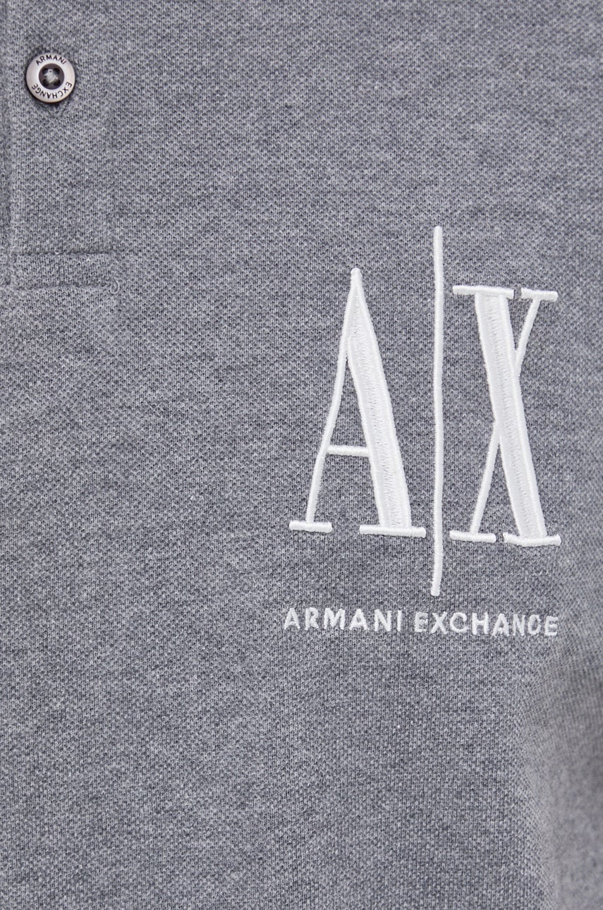 Armani Exchange Gray Polo Shirt