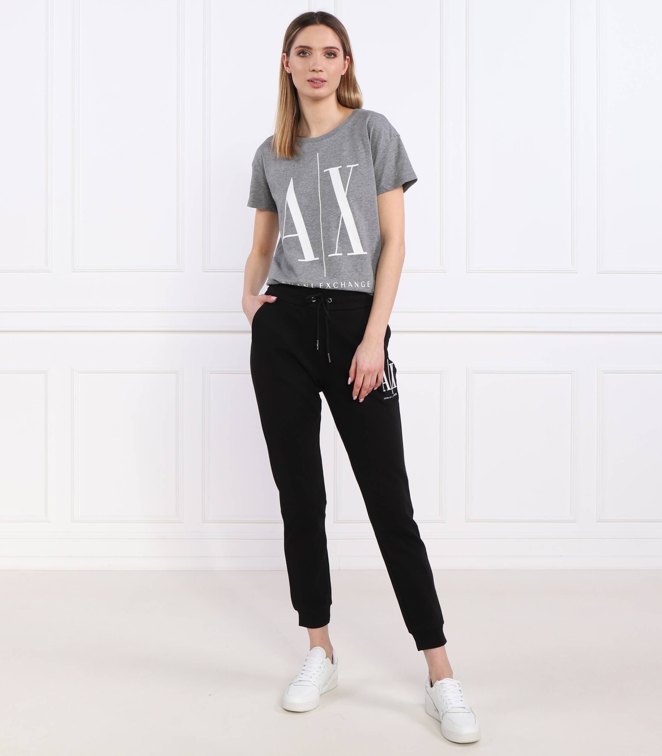 Armani Exchange Women Heather Grey Tshirt