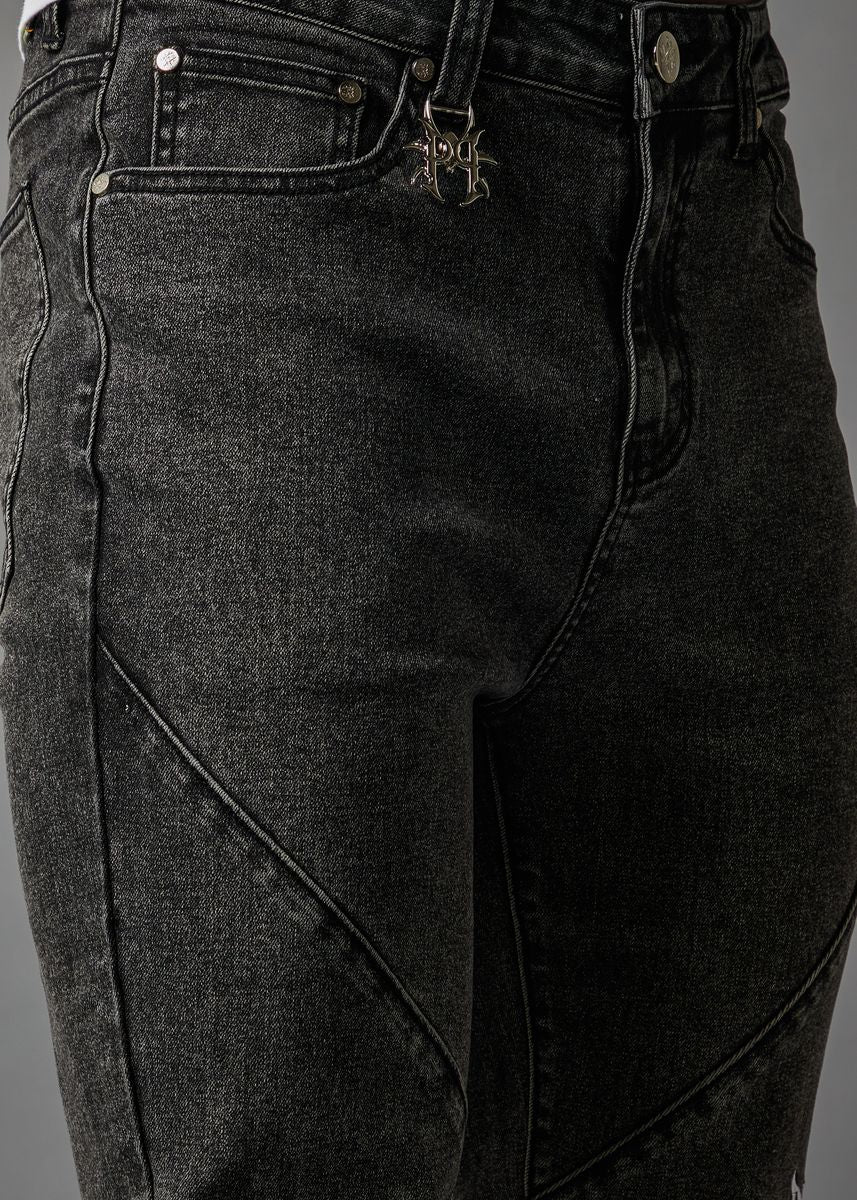 Pain Grey Fade Stacked Denim