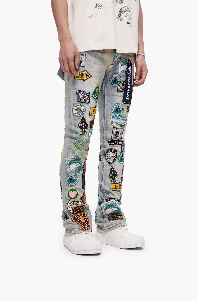 Valabasas AXIS STACKED LIGHT BLUE JEANS