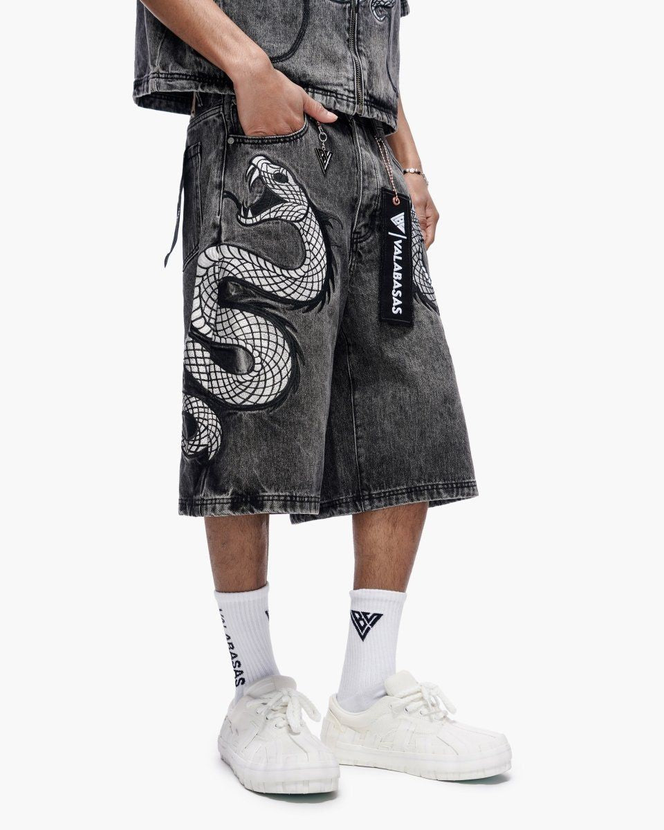 Valabasas GLACIER COIL BAGGY JORTS GREY WASH