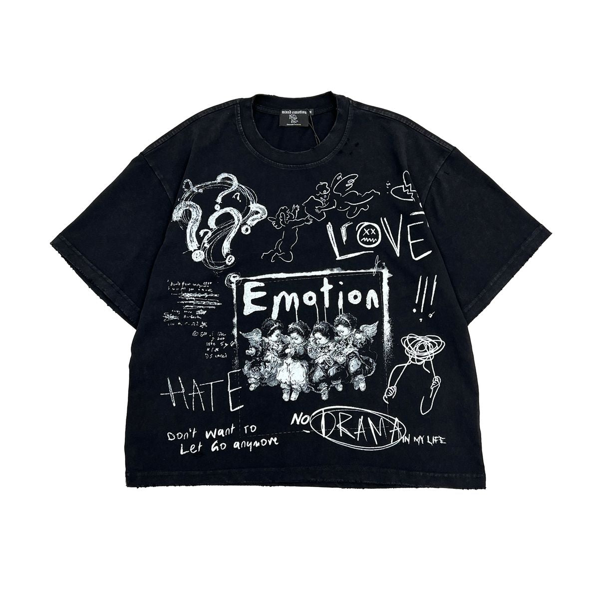 Mix emotions Black “Chaos” Tee (Black “C