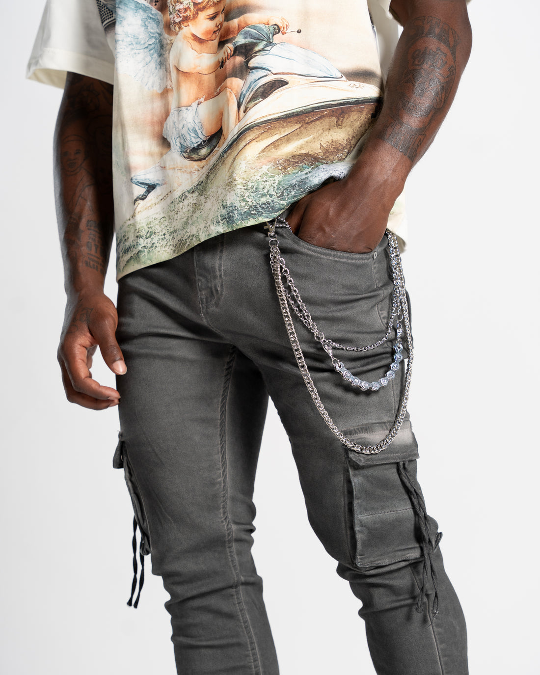 Relapse Jeans Moe Grey Cargo Denim
