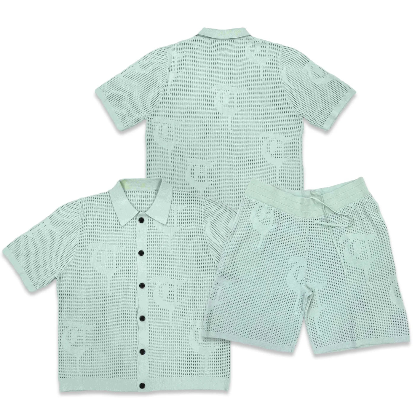 TRNCHS “BAHR” BUTTON UP SHORT SET