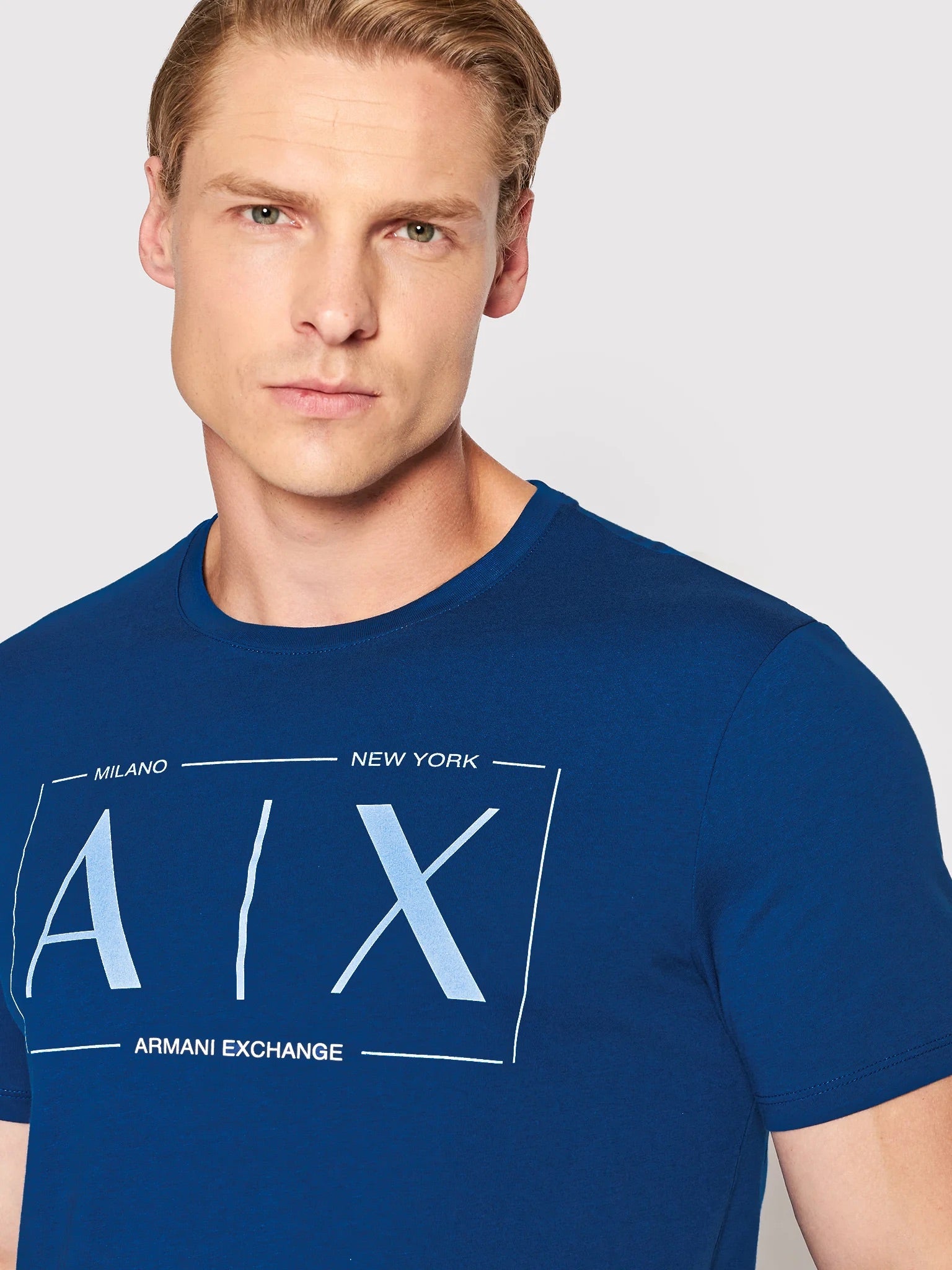 Armani Exchange Slim Fit Blue Tshirt