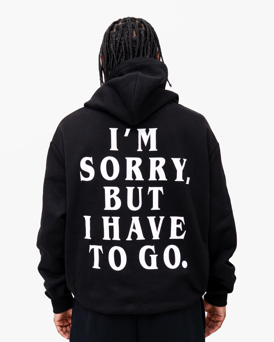 Please Come Home I'm Sorry Hoodie In Black