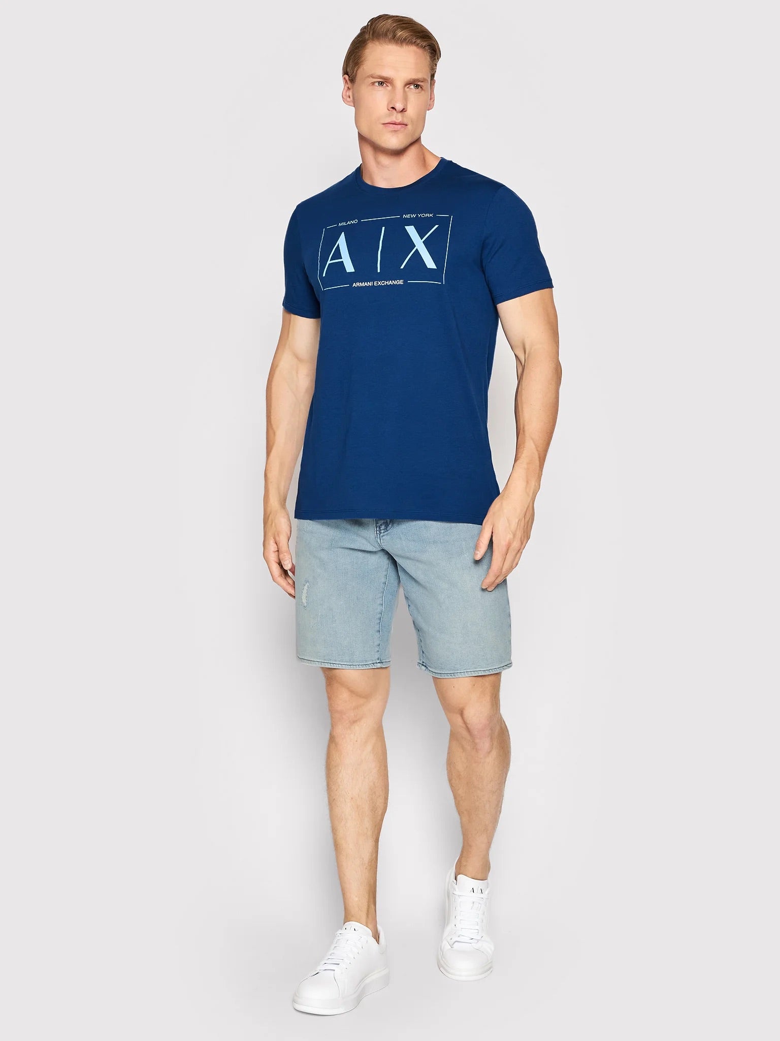Armani Exchange Slim Fit Blue Tshirt