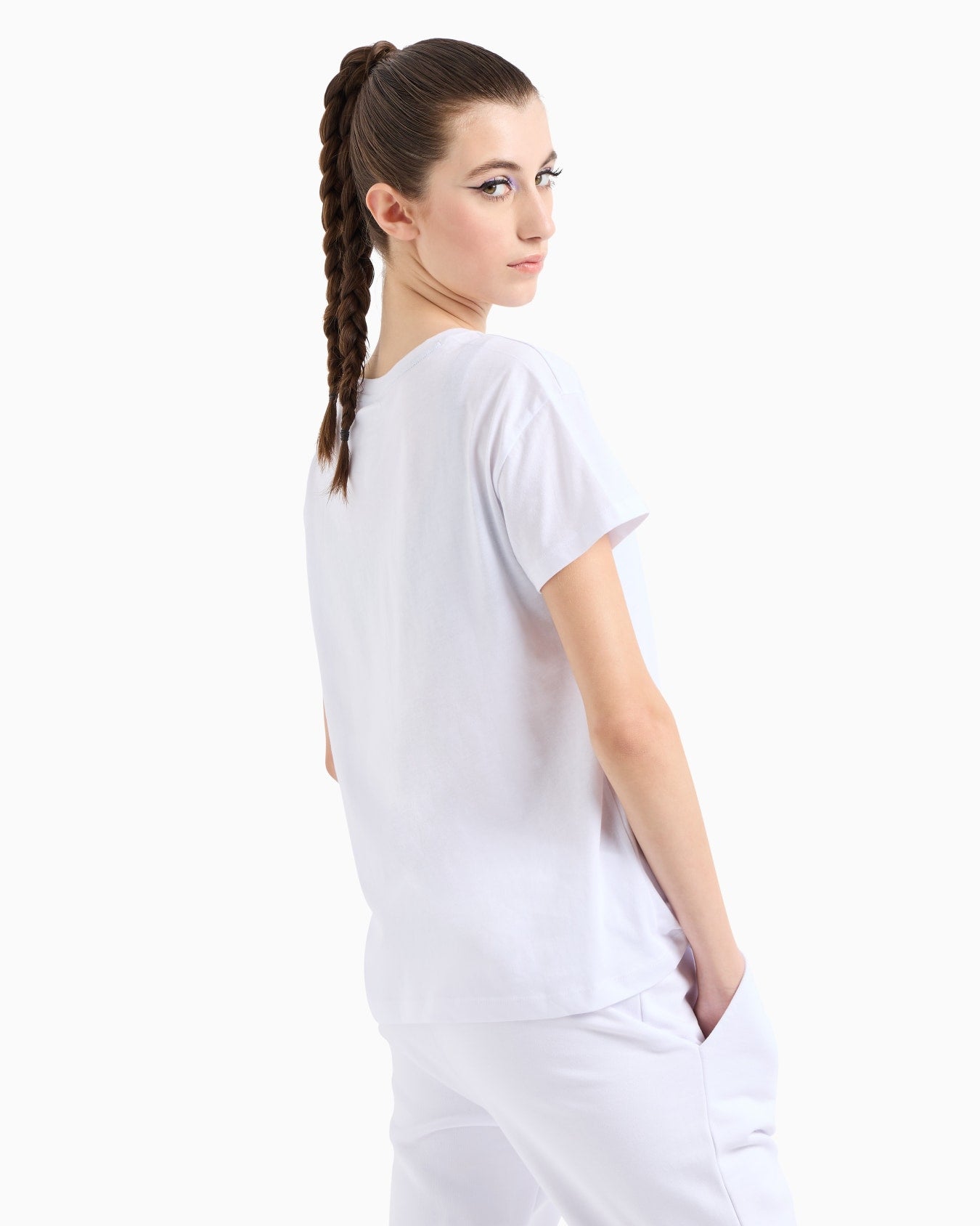 Armani Exchange women RELAXED FIT T-SHIRT WITH ROUND NECK AND LOGO