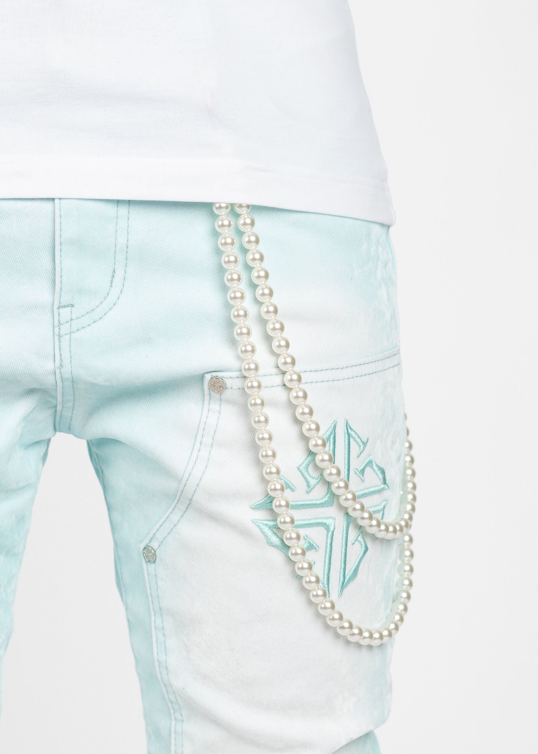 GUAPI Velvet Tiffany Carpenter Stacked Denim