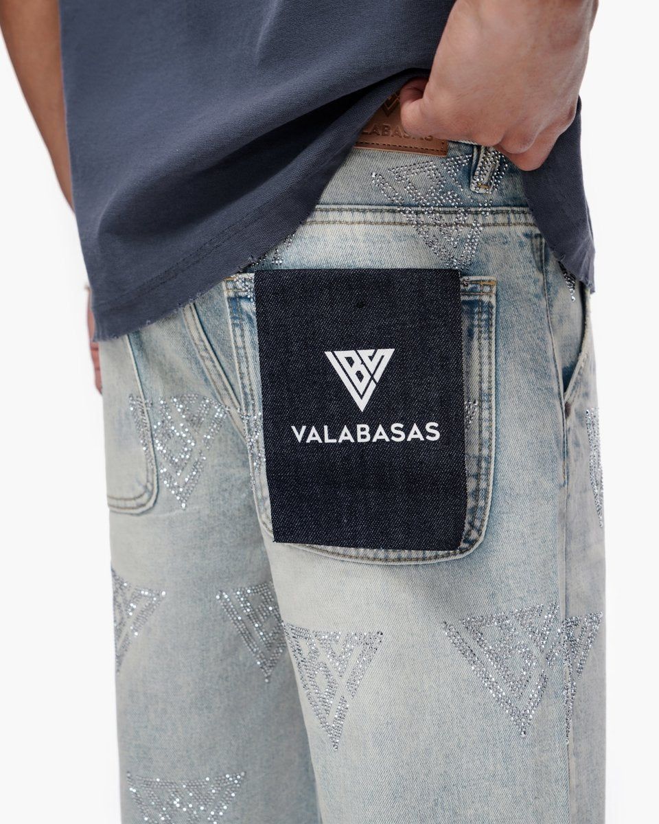 Valabasas Palace Light Blue Wash Jorts