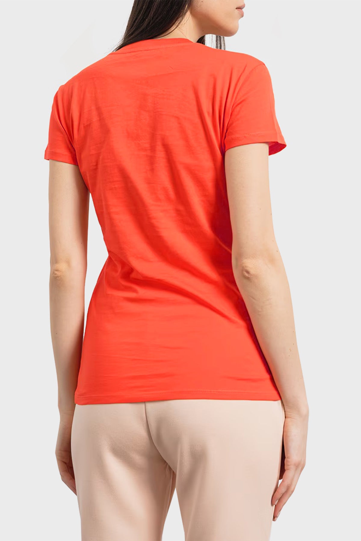 Armani Exchange Women Red Black Tshirt