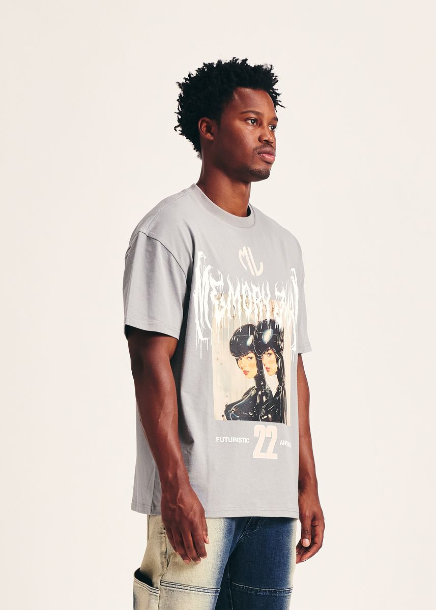 Memory lane GOGO GIRLS TEE - LT GRA