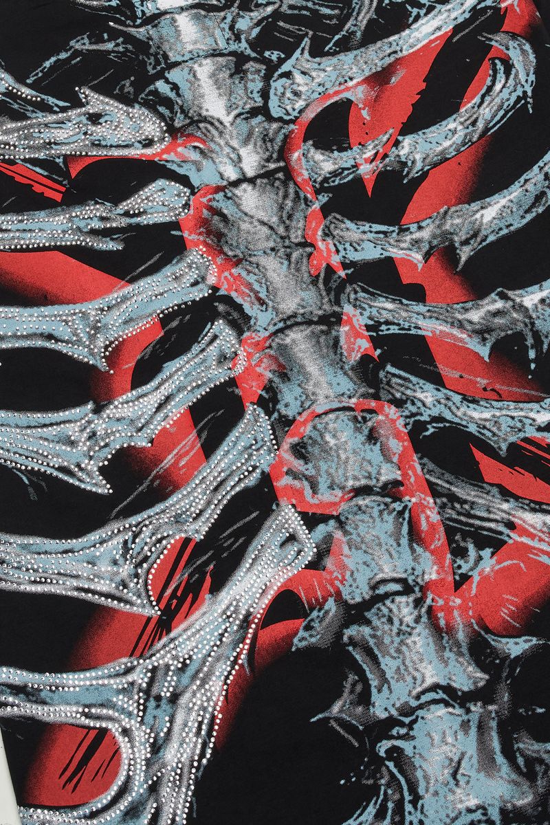 xhostile – rib cage black tee (xh-0023)