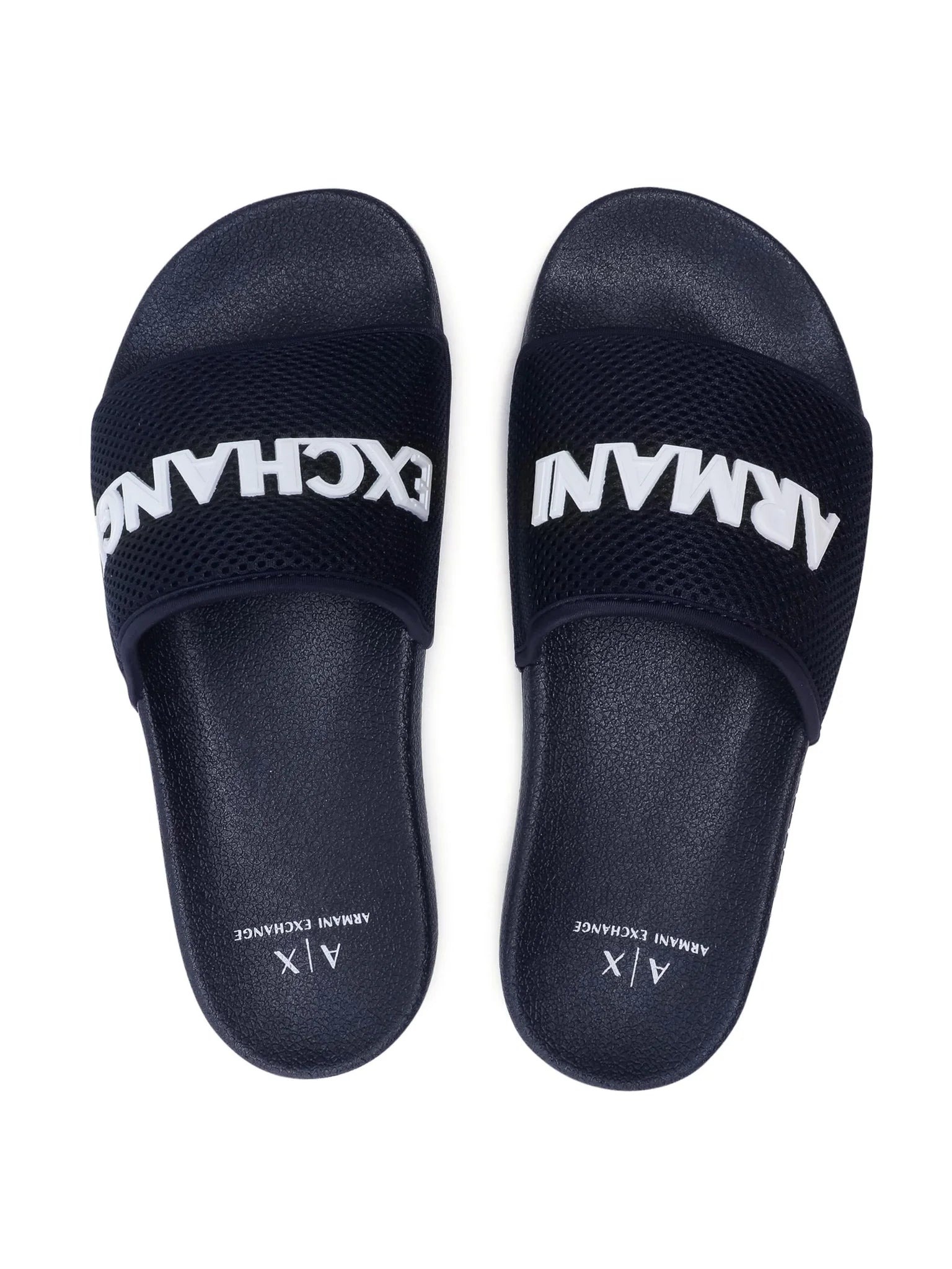 ARMANI EXCHANGE. Logo Slides in Mesh (navy blue)