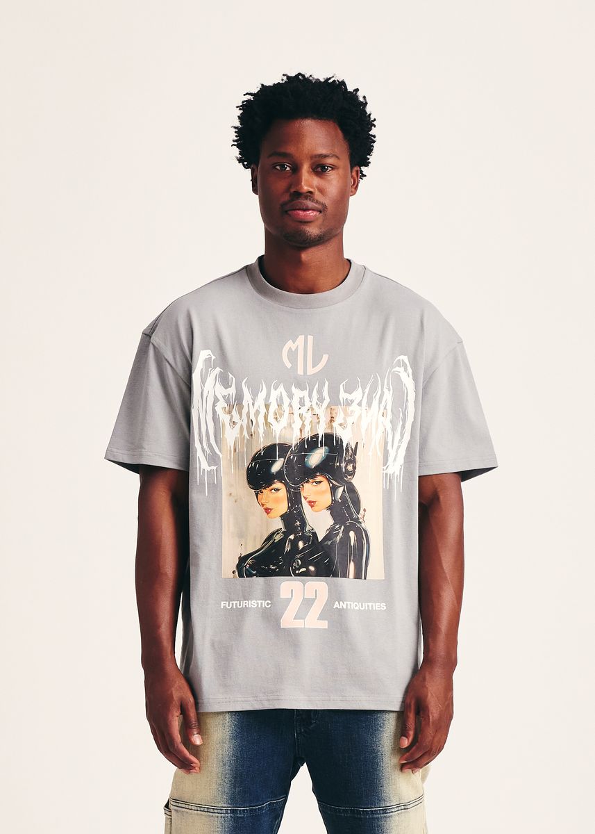 Memory lane GOGO GIRLS TEE - LT GRA