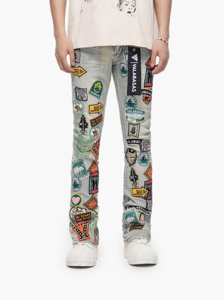 Valabasas AXIS STACKED LIGHT BLUE JEANS