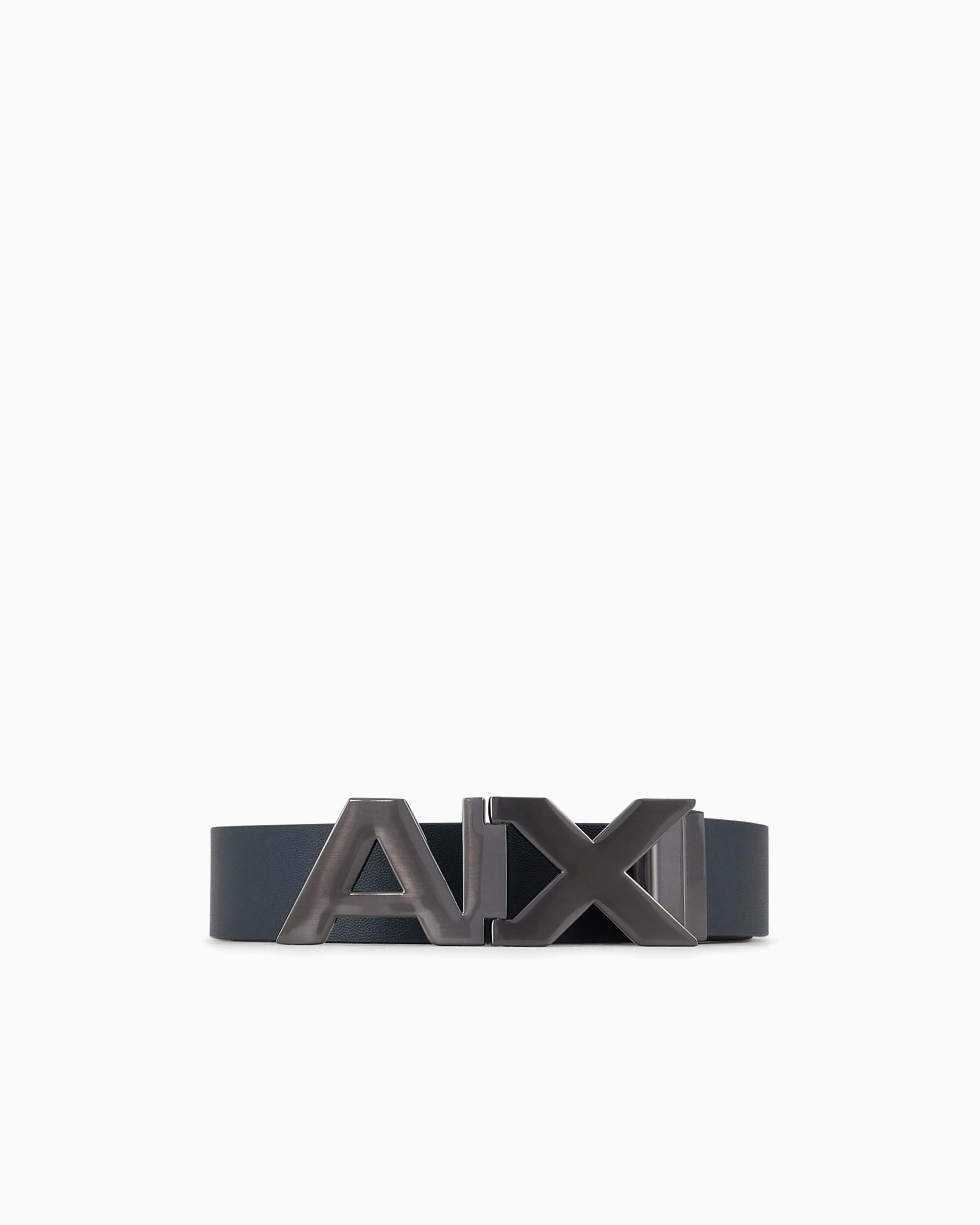 Armani Exchange NAVY REVERSIBLE LEATHER BELT