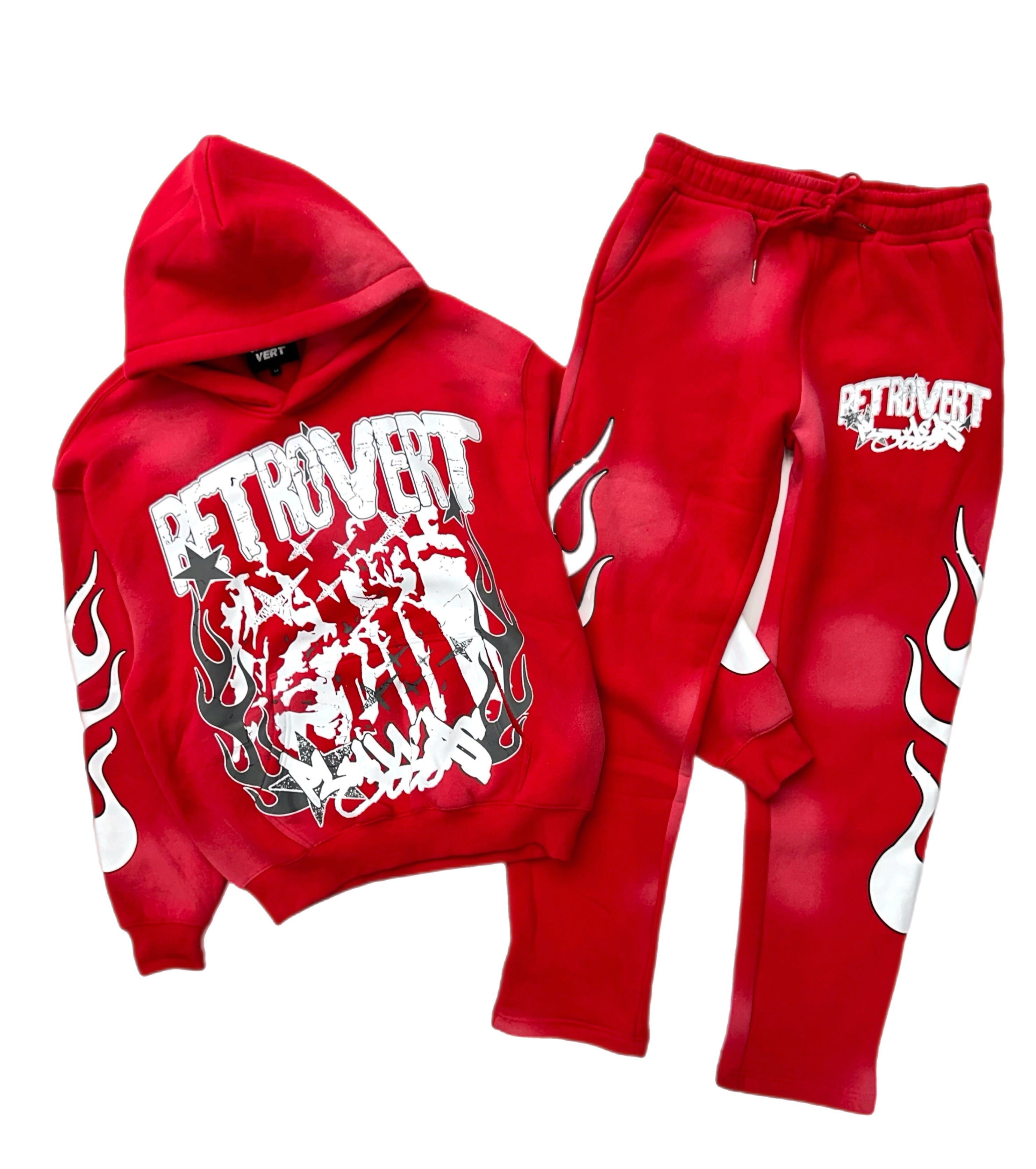 Retrovert Flame Red Hoodie Only