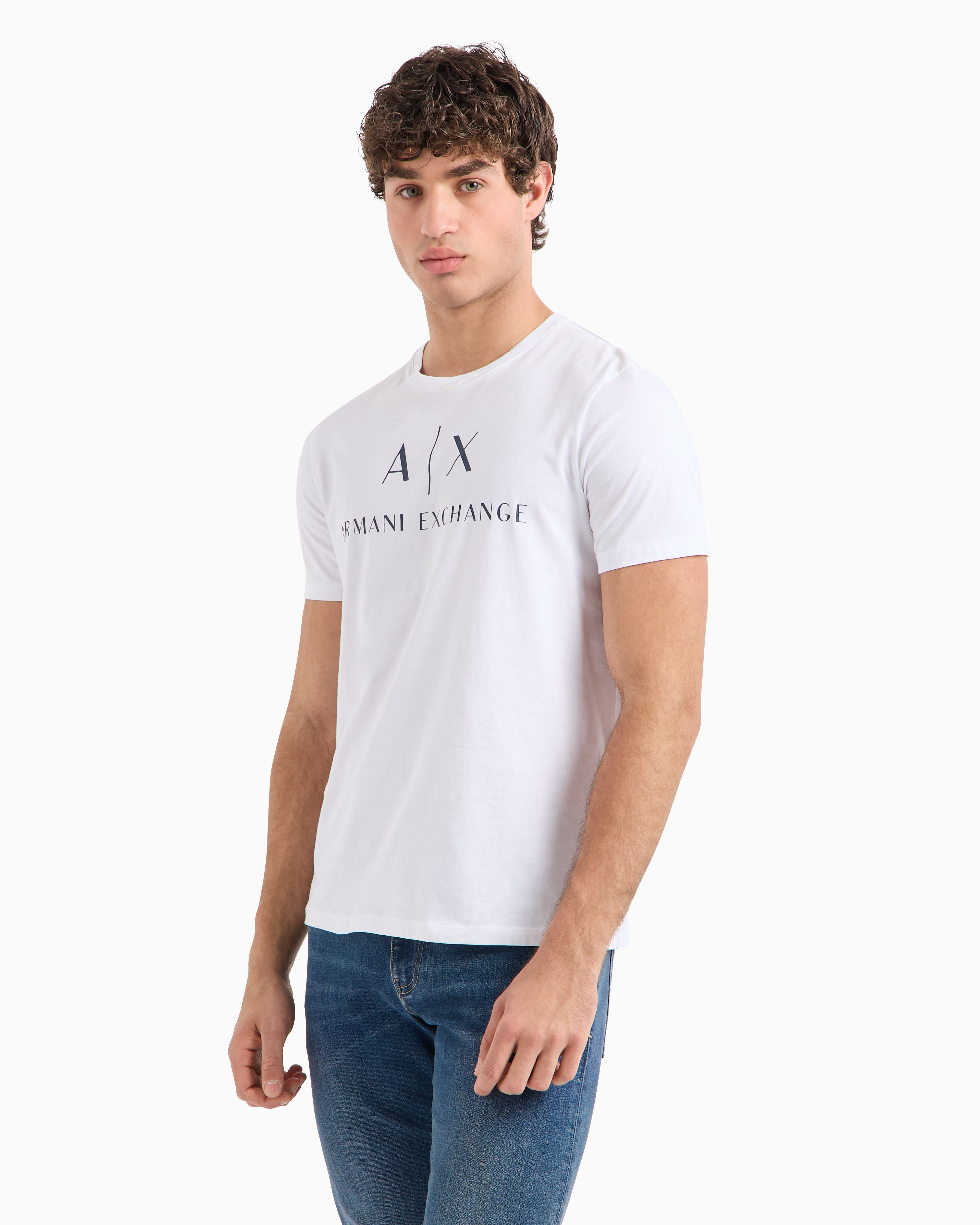 Armani Exchange white black Icon Logo Tshirt
