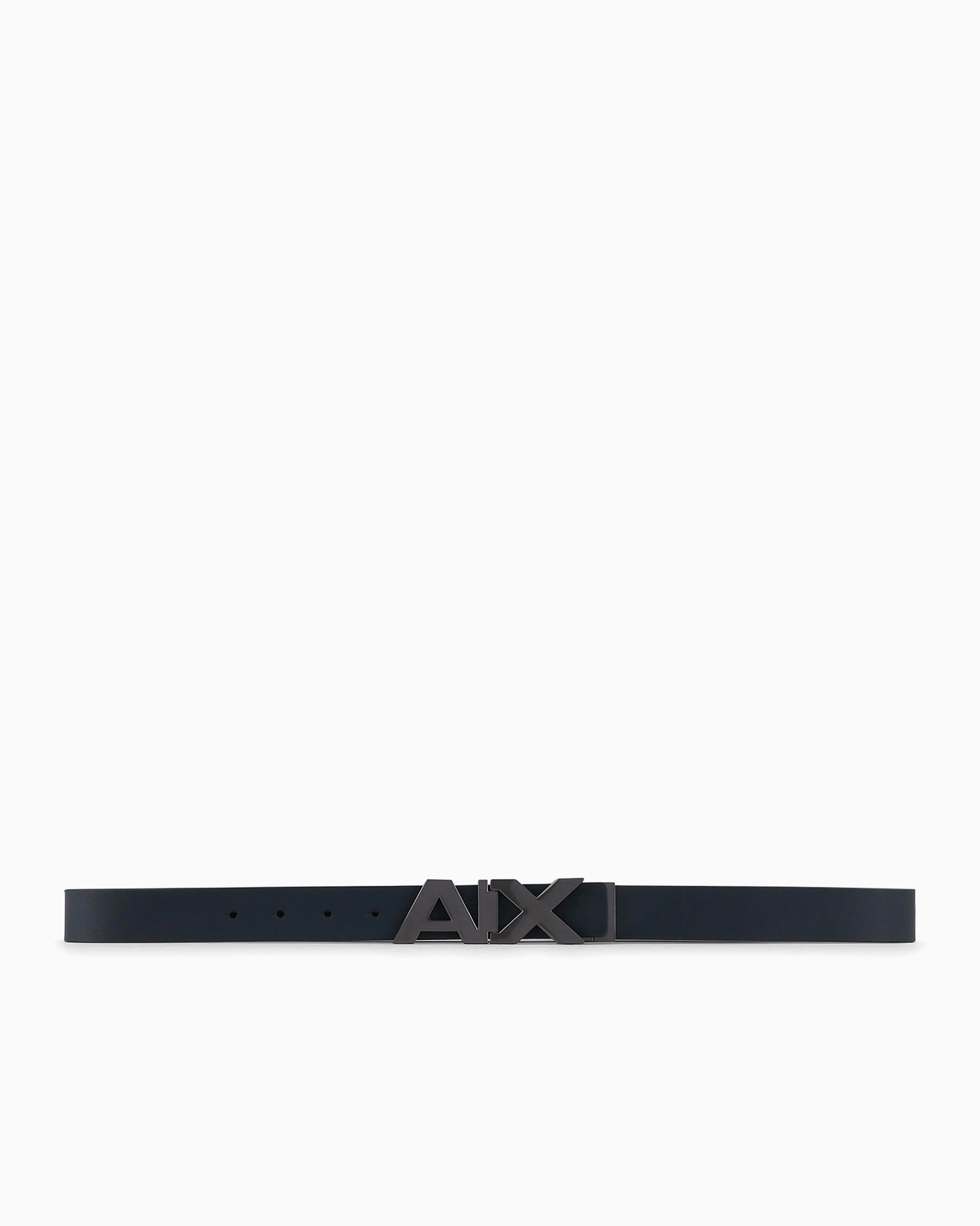 Armani Exchange NAVY REVERSIBLE LEATHER BELT