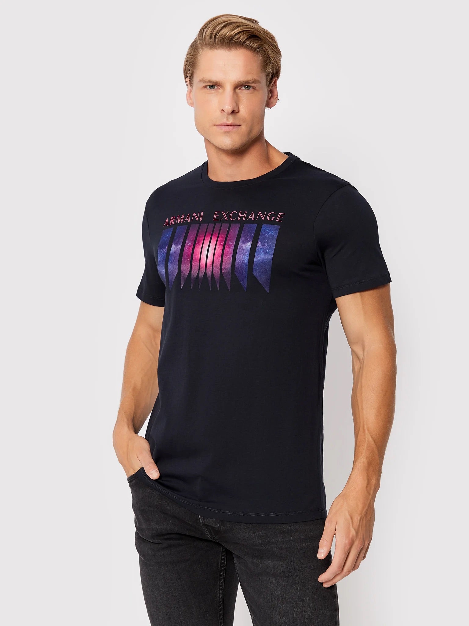 armani exchange slim navy Tshirt