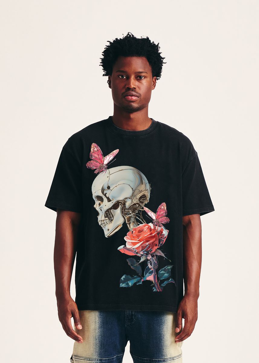 Memory Lane ROBOTIC COLLAGE TEE - VINTAGE BLACK