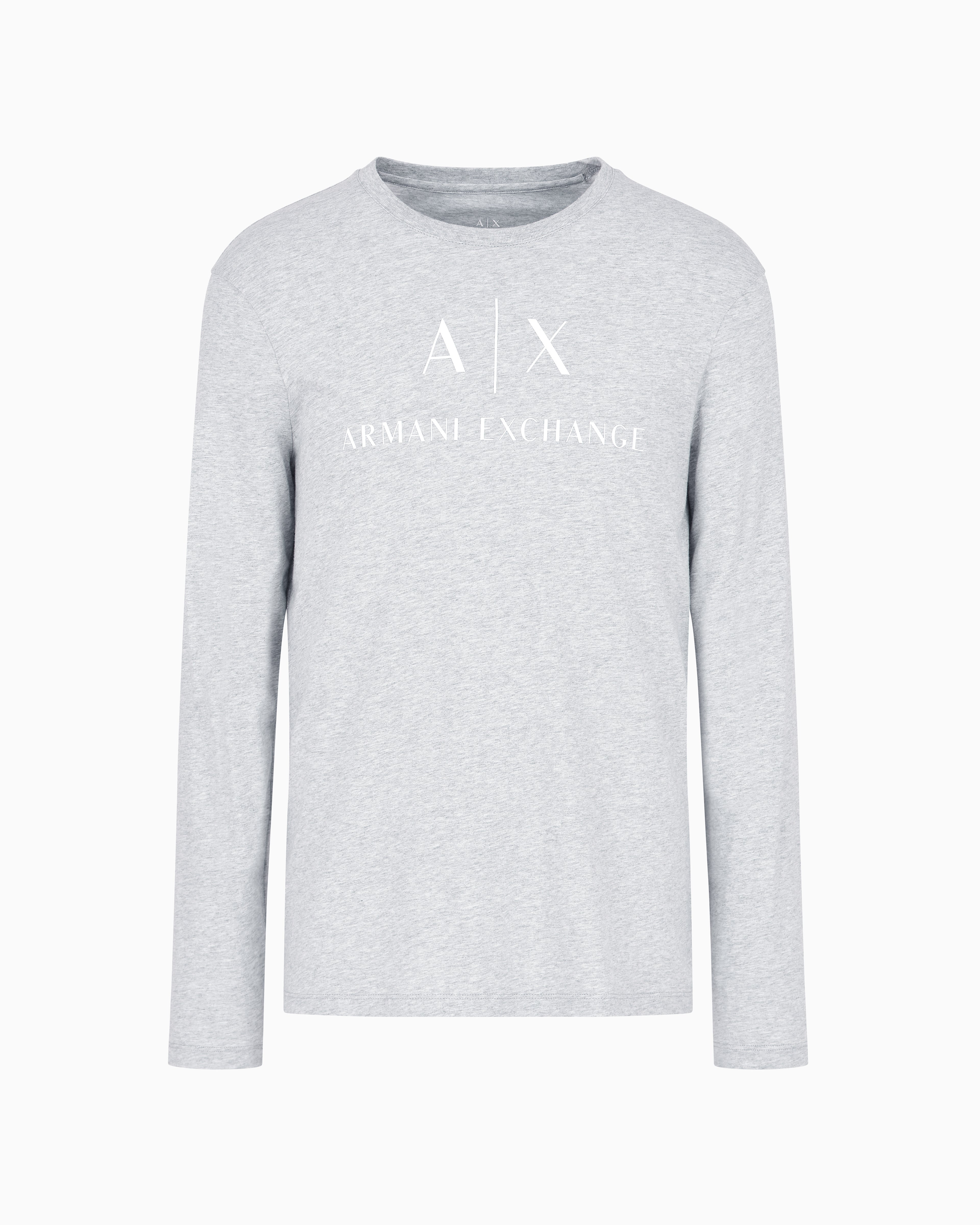 Armani Exchange Slim Fit Grey Long Sleeve T-Shirts