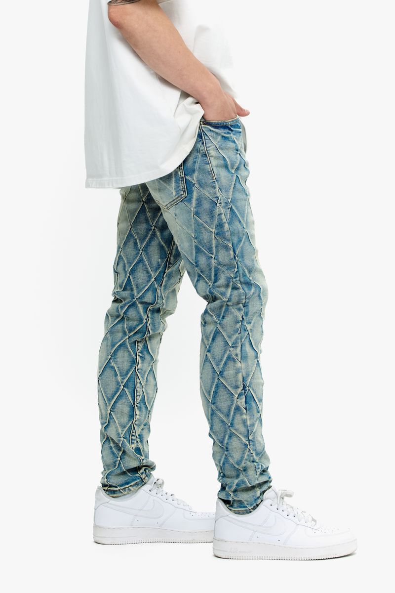 VALABASES Pop Stacked Jean Dark Vintage Blue (VLBS-VJ2-1025)