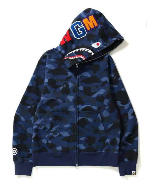 BAPE Color Camo Shark Full Zip
Hoodie 'Navy'