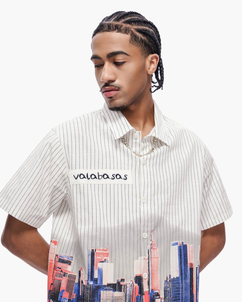 Valabasas Leave Town Pin-Striped BD W