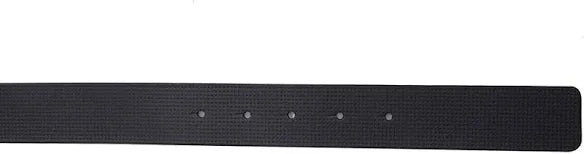 ARMANI EXCHANGE BLACK LEATHER BELT WITH RECTANGULAR BUCKLE