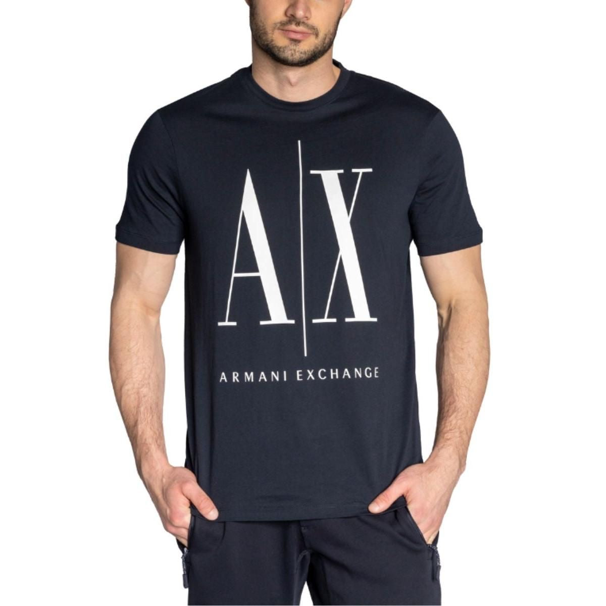 Armani Exchange Navy Icon Logo Tshirt