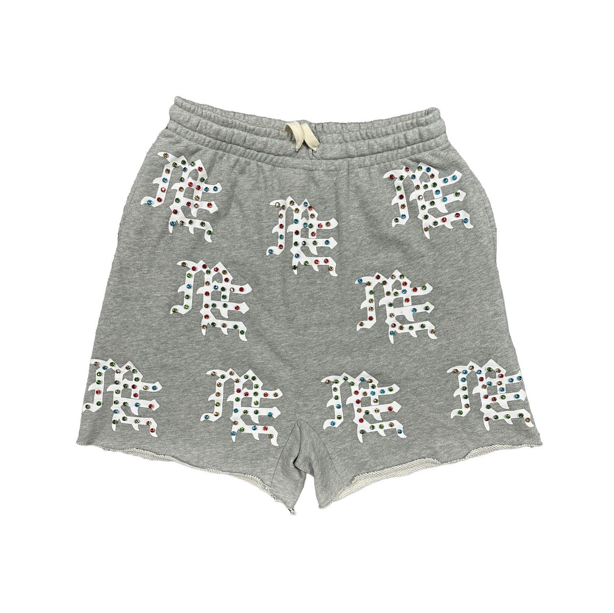 Mix emotion Grey 'ME' Logo Shorts